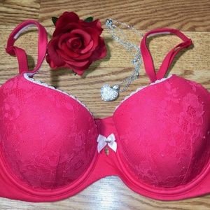 Victoria's Secret red 34D bra